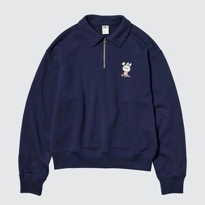 Uniqlo POP MART Half-Zip Navy Sweatshirt “We Are The Monsters.” - Size XS